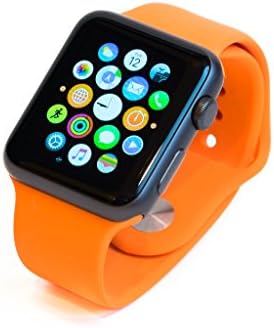 Gorillatronics Apple Watch Band 42mm High Performance Sport Silicon Replacement Band More Colors Available - Orange