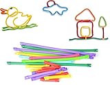 Toyzabo Flexible Building Stick Toys Bendable Twister Rod Construction Educational for Boys Girls DIY STEM Games Playset