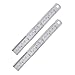 eBoot 2 Pack Stainless Steel Ruler 6 Inch with Conversion Table