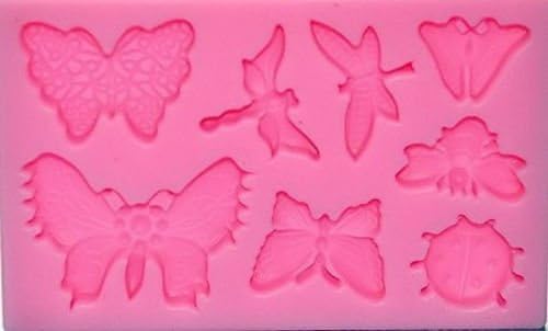 Baking Molds Silicone Mould Shape Animals Butterfly Dragonfly Fondant Gum Paste Cake Candy Pastry Tools Decorating Reusable Non-stick Chocolate Mold Soap Making Crafts Project Decoration