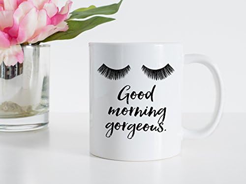 11 oz. Coffee Mug "Good Morning Gorgeous" Lashes by Penny Jane Designs