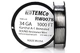 TEMCo Kanthal A1 wire 34 Gauge 1000 Ft Resistance AWG A-1 ga