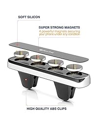Bestrix - Soporte magnético para teléfono móvil para rejilla de ventilación de coche, imán superfuerte, diseño elegante y de lujo compatible con todos los smartphones y mini tablets