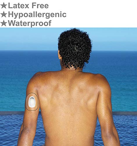 25-Pack OmniPod CGM Patches, Pre Cut Clear Waterproof Adhesive Patches, Hypoallergenic Tape, OmniPod CGM Sensor Protection Stickers