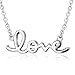 Cursive Love Necklace | 925 Sterling Silver | Valentine's gift