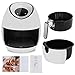 ZENY 1500W Electric Air Fryer w/Touch Screen Control 3.7QT, 7 Presets, w/Recipes & CookBook (White)