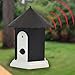 BIG DEAL Ultrasonic Outdoor Dog Bark Controller Anti-Barking Training Tool Device in Birdhouse Shape (Black)