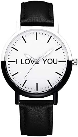 Couple Watches His and Hers Wrist Watches, Artificial Leather Strap Watches, Mens Womens Quartz Watches with Round Dial for Men Women Valentine's Romantic Gift by Wetour