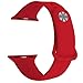 Yimzen Soft Silicone Sport iWatch Band Strap for Apple Watch Series 3 2 1 Sport & Edition 38mm S/M Red