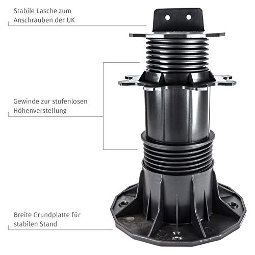 HORI® Stelzlager höhenverstellbar I für Terrassendielen-Unterkonstruktion I Stellfüße-Terrassenlager I Stelzlager M 35… – Bild 4
