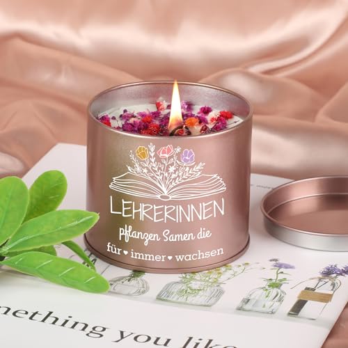 PRSTENLY Teacher Gift Teacher, Leaving Gift for Colleague, Teacher, Farewell Teacher, 9 oz Candles Gifts for Women, Thank You Gift, Retirement, Christmas Gifts