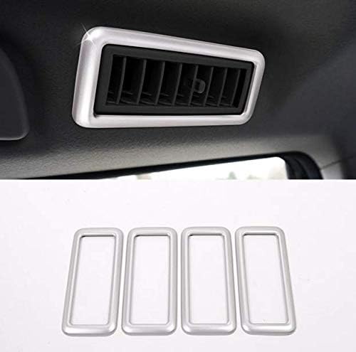 4pcs ABS Matte Silver Car Roof Air Conditioning Vent Outlet Frame Trim for Toyota Land Cruiser Prado FJ150 150 2010-2017 Accessories