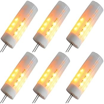 12v Flickering Flame LED Bulbs G4 Bi-pin Base, 2W 12volt G4 LED