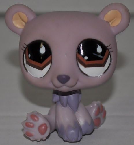 Polar Bear #677 (Gray, Red Eyes) Littlest Pet Shop (Retired) Collector Toy - LPS Collectible Replacement Single Figure - Loose (OOP Out of Package & Print)