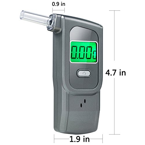 Professional Digital Alcohol Tester with 5 Mouthpieces for Personal Use - Thumbnail 3