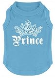 EXPAWLORER Prince Fashion Pet T-Shirt Small Dog Cat Vest Clothes Puppy Costumes for Chihuahua Yorkshire Terrier Blue M
