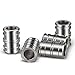 TI-EDC Titanium Lanyard Beads, Long Knife and Zipper Pull Dagger Paracord Beads, Pack of 5 (14mm/0.55”)