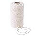 SUNTQ Macrame Cord 1-Strand Twisted (4mmx164yd) Soft Unstained Cotton Rope for Handmade Plant Hanger, Wall Hanging Craft Making, Crafts, Knitting,Decorative Projects Original Color Cotton String