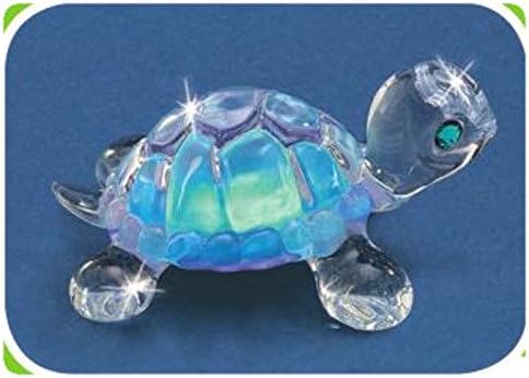 Blue Turtle Glass Figurine