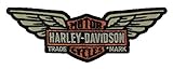 Harley-Davidson Embroidered Long Wing Bar & Shield Emblem, 5 x 1.75 in EM153122