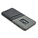 Dockem Card Case for Samsung Galaxy S9 Plus - Minimalist Synthetic Leather Wallet Case with UltraGrip Twill Canvas Styling, Slim Professional Executive Cover, 2 Card Holder Slots, Black and Grey