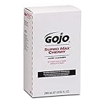 GOJO 7282-04 2000 mL Supro Max Cherry Hand Cleaner, PRO TDX 2000 Refill, (Case of 4),Compatible with Dispenser #7200-01