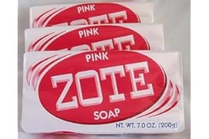 Zote Laundry Soap Bar - Stain Remover - Catfish Bait - Pink 3 Bars-7 Oz (200g) Each