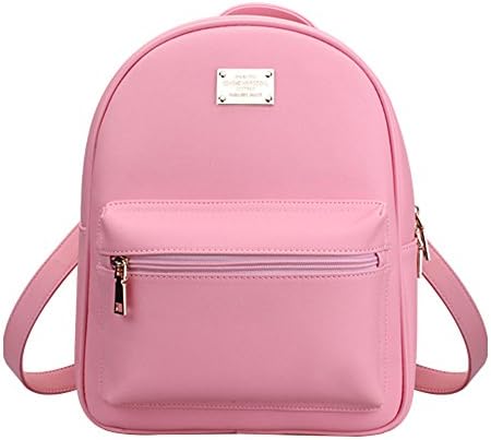Tonlili Cool Leather Mini Womens Backpacks Purse Shoulder Bags Pink