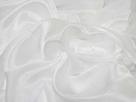 Chinesische Seide Paj Chiffon Stoff, Meterware, Weiß + frei Minerva Crafts Craft Guide