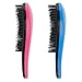 Purest Naturals Original Detangling Hair Brush Set - Best Detangler Wet Shower Comb For Women, Men, Girls & Boys - Detangles Knots Easily (Blue & Pink)