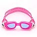 Aqua Sphere Moby Junior Swim Goggles with Blue Lens (Pink/White). UV Protection Anti-Fog Swimming Goggles for Kids