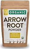 Organic Arrowroot Powder (Flour) | 16oz Resealable Kraft Bag (1lb) | 100% Raw From Vietnam | by Feel Good Organics