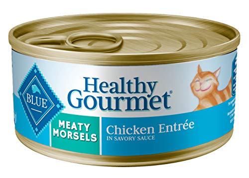 Blue Buffalo Healthy Gourmet Natural Adult Meaty Morsels Wet Cat Food, Chicken 5.5-oz cans (Pack of 24)