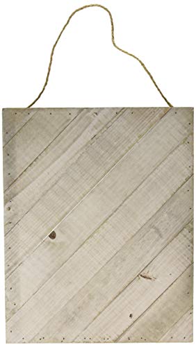 Hampton Art Weathered Jillibean Soup Mix The Media Diagonal Wooden Plank, 12" x 15"