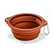 Ruff Products BarkBowl (800ml) - Collapsible Dog Bowl (Burnt Orange) Premium Quality, Platinum-Cured Food Grade Silicone, No Plastic Rim, Food Safe, Large Travel Bowl