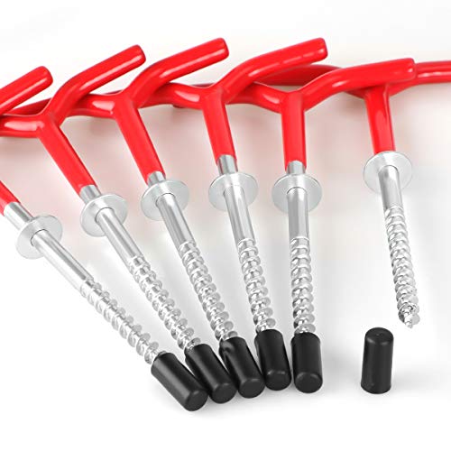 VIPITH Tent Stakes, Heavy-Duty Non-Rust Steel Camping Stakes, Unbreakable Screw Threads Ground Anchor, Available in Beach Snowfield and Grassland, 6 Pack - Thumbnail 3