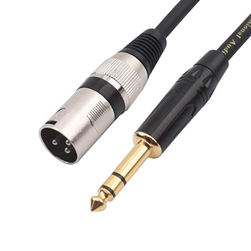 1/4 Inch TRS to XLR Male Balanced Signal Interconnect Cable