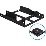 Kingwin 2 x 2.5 Inch SSD/SATA HDD to 3.5 Inch Internal Hard Disk Drive Mounting Kit. Mounting Screws Included, Quick and Easy Installation(HDM-225-BK)