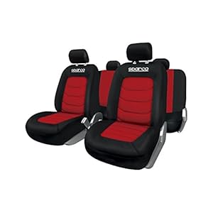 Sparco SPC1019RS 11-delige autostoelhoezenset, S-Line Corsa, rood