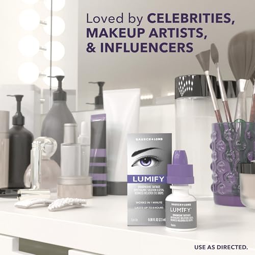 LUMIFY Eye Drops for Red Eyes, Redness Reliever for Brighter Looking Eyes, Works in 1 Minute & Lasts Up to 8 Hours, Eye Drops, 0.25 Fl Oz (7.5mL)