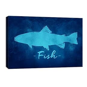 Abstract Fish Painting Artwork for Framed