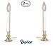 Darice 656729986370 6206 Brass Plated Candle Lamp with On/Off Sensor (2), White