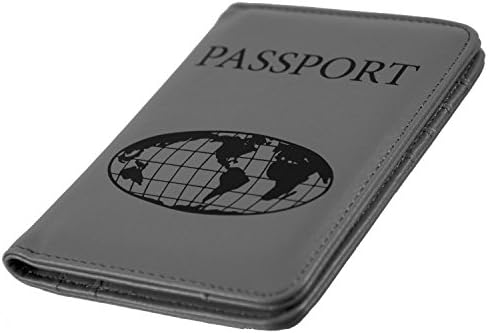 Passport Holder Wallet, Cover &amp; Organizer - PU Leather - Securely Holds Passport, Business Cards, Credit Cards for Travel - from The Amazing Office (Charcoal)