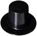 Darice 144-Piece Plastic Top Hat, 28 by 17mm, Black