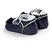BENHERO Infant Baby Girls Mary Jane Flats Shoes with Bowknot Non Slip Soft Sole PU Leather First Walker Cirb Shoes Toddler Princess Wedding Dress Shoes(0-6 Months Infant),B-Navy