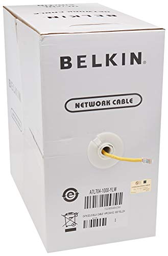 Belkin CAT6 SOLID BULK CABLE 4PR;24AWG; 1000 YELLOW (A7L704-1000-YLW)