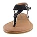 SANDALUP Women's Sandals Thong Flat Sandals Comfortable T-Strap Summer Shoes with Adjustable Ankle Buckle Dressy Sandals