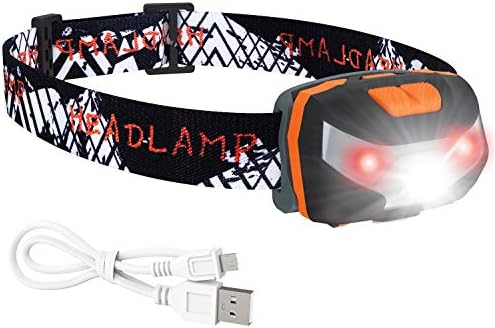 Rechargeable Headlamp Flashlight LED Headlamp Light with Red Light Headlamp for Hunting, Camping, Hiking, and Running Outdoor