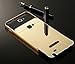 Galaxy Note Case, Ranyi [Shockproof] [Fashion] Luxury Mirror Acrylic Back Cover + Metal Aluminum Frame Case for Samsung Galaxy Note 1st Generation I717, N7000, I9220 [gift] (gold)