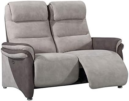 Tousmesmeubles Canape Relax Electrique 2 Places Brun Mastic